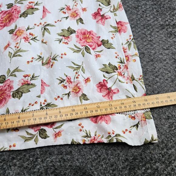 🦃American Eagle Floral Jumpsuit Size 4 White Pink Floral Feminine Easter Spring - Picture 13 of 16